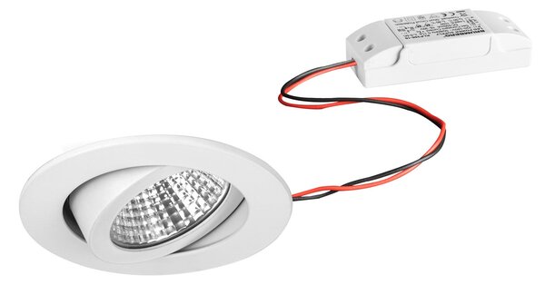 BRUMBERG LED прожектор за вграждане IP65 кръгъл с възможност, Бял, Коридор, Метал, Модерен, Осветителни тела за вграждане кръгли