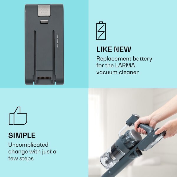 Klarstein LARMA, прахосмукачка, резервна батерия, 25,9V/2200 mAh