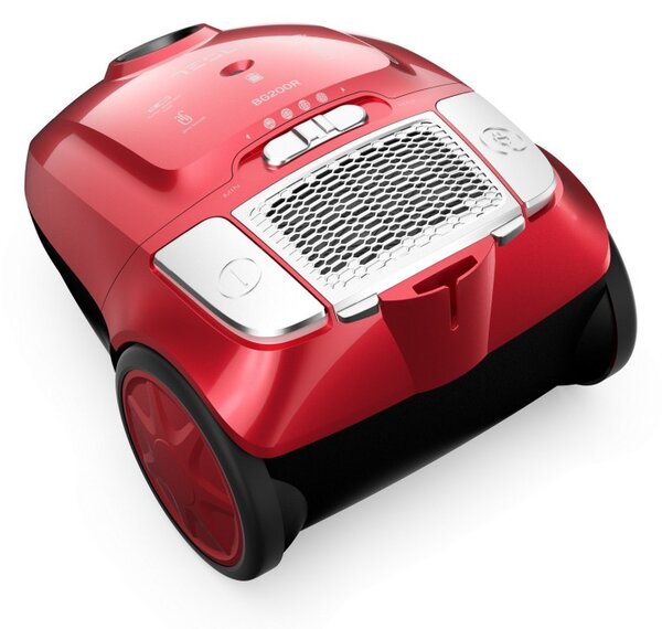 Прахосмукачка с торба Tesla BG200R, 800W, 2 литра, HEPA миещ се филтър, 76 dB, Червен