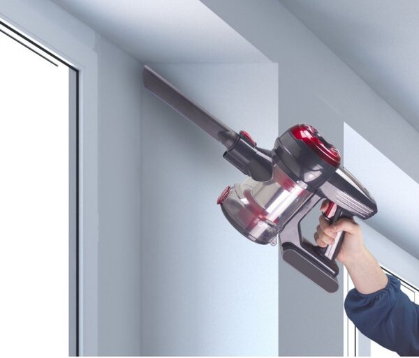 Безжична прахосмукачка Beper P202ASP100, 120W, 0.500L, 3в1, Чупещо се рамо, LED, Червен