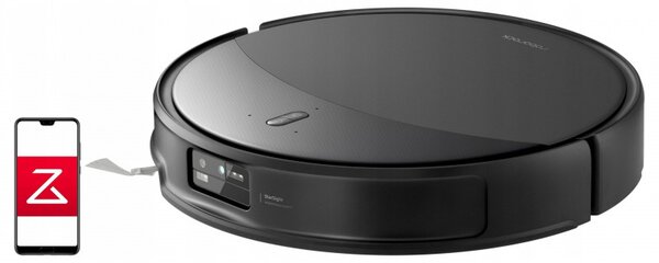 Прахосмукачка робот Roborock Saros 20 R&D, 65W, 36000 Pa, 259 мл/2.5 л, AdaptiLift 3.0, Автоматично пълнене и източване на водата, Автономия 200 мин, Черен