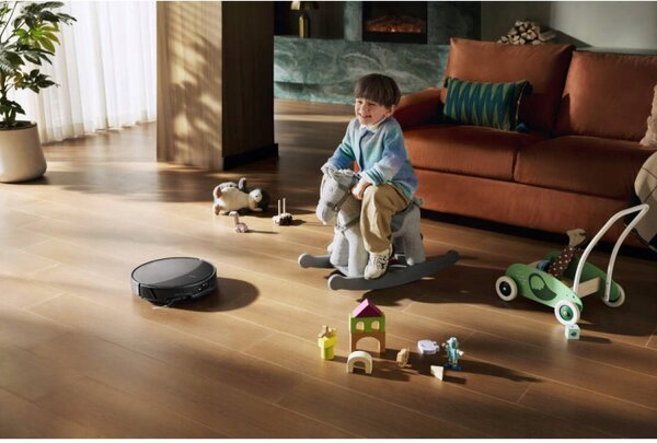 Прахосмукачка робот Roborock Saros 20 R&D, 65W, 36000 Pa, 259 мл/2.5 л, AdaptiLift 3.0, Автоматично пълнене и източване на водата, Автономия 200 мин, Черен