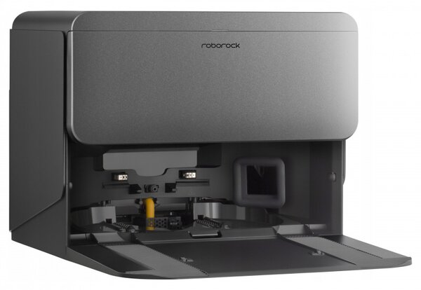 Прахосмукачка робот Roborock Saros 20 R&D, 65W, 36000 Pa, 259 мл/2.5 л, AdaptiLift 3.0, Автоматично пълнене и източване на водата, Автономия 200 мин, Черен