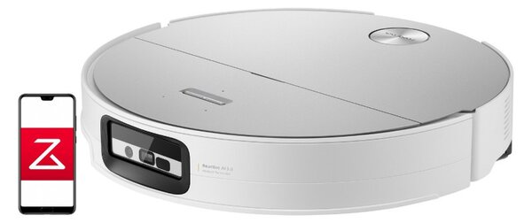 Прахосмукачка робот Roborock Saros 20 Sonic Complete, 65W, 36000 Pa, 228 мл/2.7 л, AdaptiLift 3.0, RetractSense LiDAR с Reactive AI 3.0, Автономия 190 мин, Бял