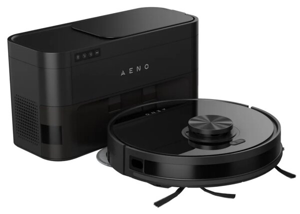 Прахосмукачка робот AENO ARC0005S, 4000Pa, 3000 mAh, 120 m2, Картографиране, Wi-Fi, Гласови команди, Автономия до 120 min, Черен