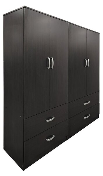 Шкаф с 4 врати, Athos V19, венге, 160x42x180 см
