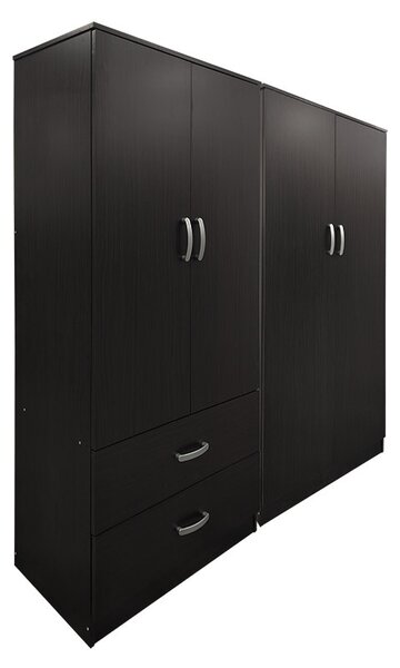 Шкаф с 4 врати, Athos V3, венге, 160x42x180 см