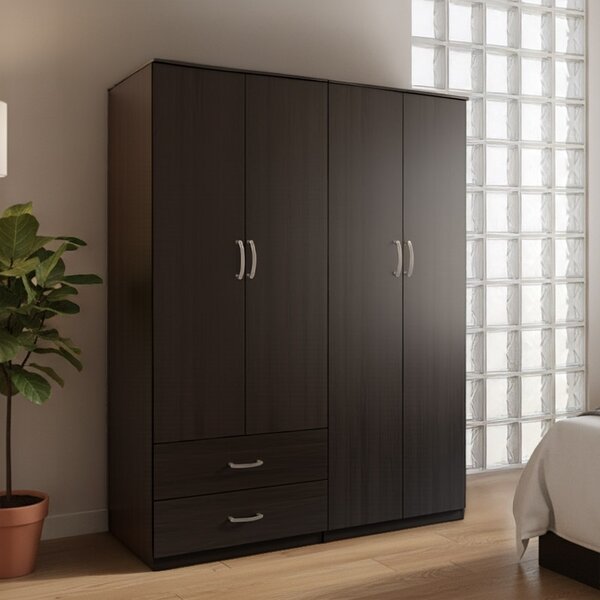 Шкаф с 4 врати, Athos V3, венге, 160x42x180 см