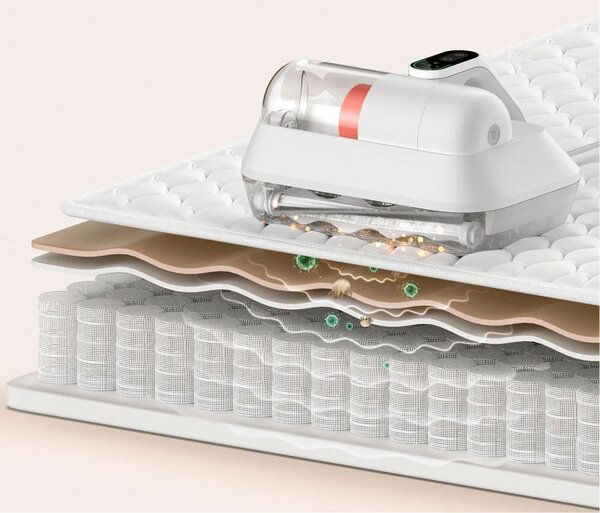 Прахосмукачка за акари и прах Xiaomi BHR8943EU Dust Mite Vacuum Cleaner Pro, 400W, 0.5 л, 3000/40000 rpm/min, 14 kPa, Cyclon, 4 степенна филтрация, LED дисплей, Бял