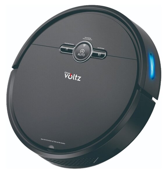 Прахосмукачка робот Oliver Voltz OV51004A, 4400mAh, 600 мл, До 200 m2, Wi-Fi, Tuya Smart, Дистанционно управление, Жироскоп, Черен