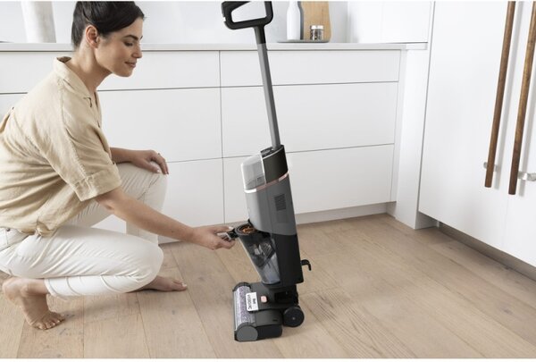 Вертикална прахосмукачка Shark HydroVac WD210EU, 170W, 0.5 л, 88 m2, Самопочистващ, Автономия 25 минути, Сив