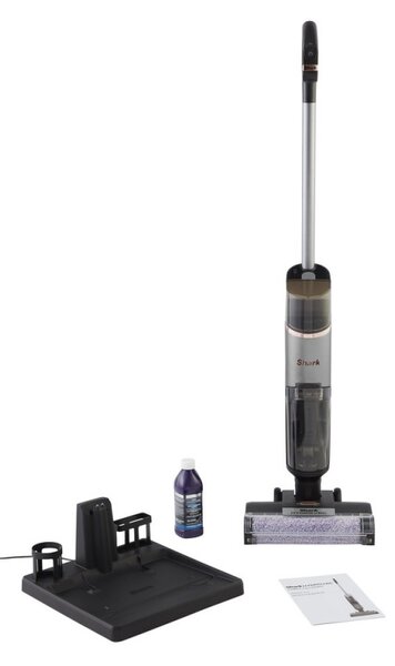 Вертикална прахосмукачка Shark HydroVac WD210EU, 170W, 0.5 л, 88 m2, Самопочистващ, Автономия 25 минути, Сив