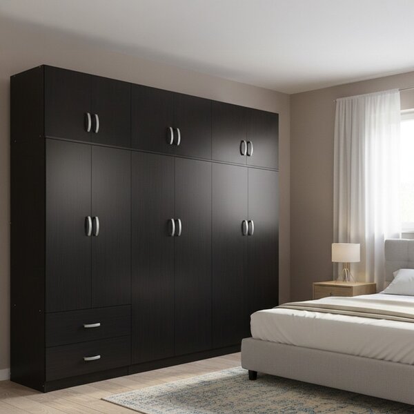 Гардероб с 6 врати, Athos I V18, венге, 240x42x240 см