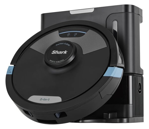 Прахосмукачка робот Shark Matrix Plus RV2620WAEU, 650 W, 0.3 л, 360 LiDAR, Автономия до 110 мин, Станция за самопочистване, Matrix Clean, Черен