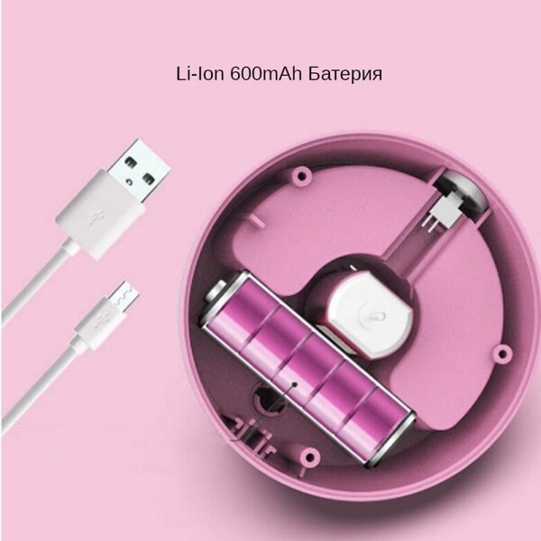 Мини прахосмукачка с USB зареждане Attractive, Подходяща за прах и трохи, 8х8 см, Li-ion 600 mAh, Асорти