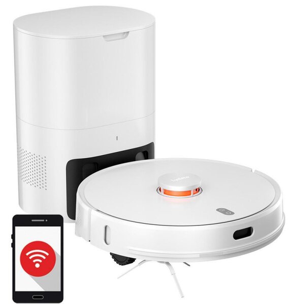 Прахосмукачка робот Xiaomi LYDSTO R1 Pro, 50W, Li-ion 5200 mAh, 3000 Pa, Wi-Fi, Мокро/сухо, Автоматично събиране на отпадъци, Автономия до 200 мин, Бял