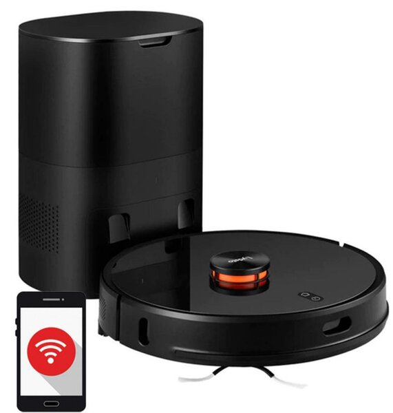 Прахосмукачка робот Xiaomi LYDSTO R1 Pro, 50W, Li-ion 5200 mAh, 3000 Pa, Wi-Fi, Мокро/сухо, Автоматично събиране на отпадъци, Автономия до 200 мин, Черен