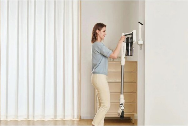 Вертикална прахосмукачка Tineco A30S Plus, 160W, 20000 Pa, 140 м2, 60 мин, 1000 мл, iLoop сензор, PureCyclone технология, LED, Бял/сив