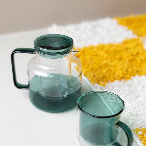 Зелен стъклен чайник 950 ml Liv – ONA