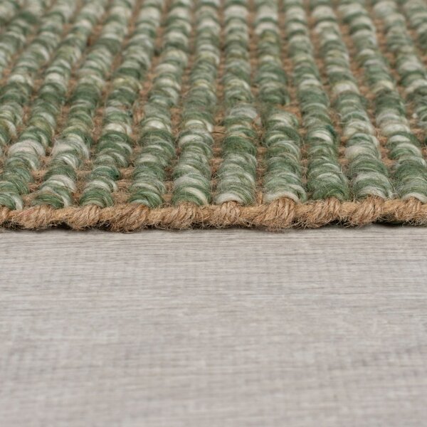 Килим от юта в зелено омбре, 60x110 см, Flair Rugs