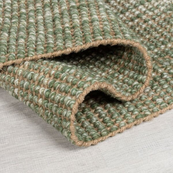 Килим от юта в зелено омбре, 60x110 см, Flair Rugs