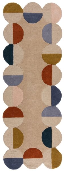 Траверса Mia Scallop Frame, цвят „Карамизиу“, натурален, 80x230 см, Flair Rugs
