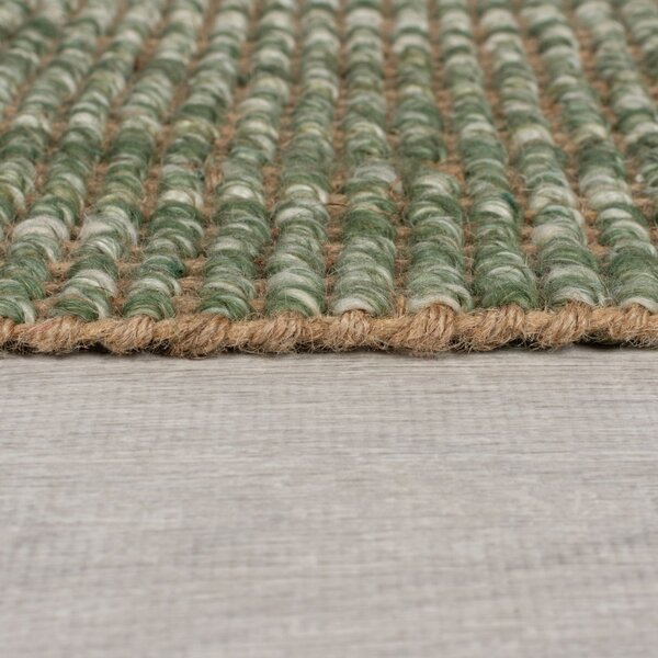 Килим от юта в зелено омбре, 60x110 см, Flair Rugs