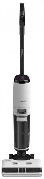 Вертикална прахосмукачка Tineco Floor One S7 Steam Plus 4В1, 240W, Сухо/Мокро, 0.7 л мръсна/0.8 л чиста, LED екран и осветление, Пара + сушене, Бял/черен