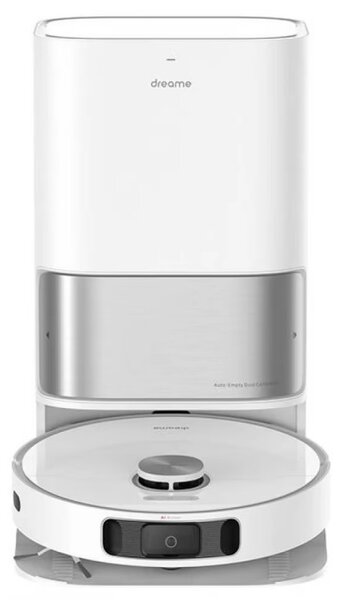 Прахосмукачка робот Dreame L10 Ultra, 5300 Pa, 5200 mAh, 75W, До 200 м2, 3D Картографиране, LDS сензор, Станция за зареждане, Автономия до 210 мин, Бял