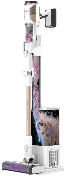 Вертикална прахосмукачка Shark IW3612EUT, 240W, 0.42 л, 3 режима, 3 настройки, 3 приставки, Сензори за откриване на невидими замърсявания, LED, До 60 мин автономия, Бял/златист
