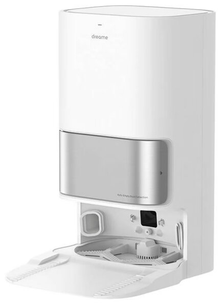Прахосмукачка робот Dreame L10 Ultra, 5300 Pa, 5200 mAh, 75W, До 200 м2, 3D Картографиране, LDS сензор, Станция за зареждане, Автономия до 210 мин, Бял