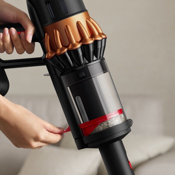 Вертикална прахосмукачка Dyson V16 Piston Animal Submarine 492969-01, 315AW, 900W, 1.3 л, 70 мин, CleanCompaktor™, Hyperdymium™, Wet/Dry, HEPA, LCD, Черен/мед