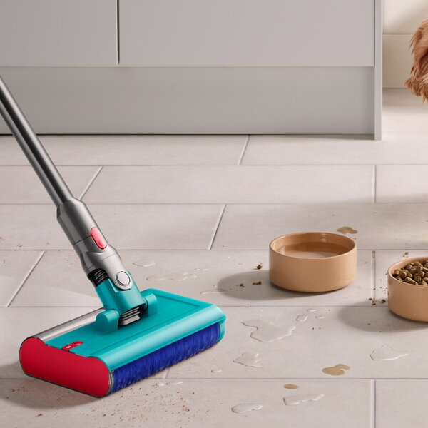 Вертикална прахосмукачка Dyson V15S Detect Submarine 448798-01, 660W, 0.77 л, 60 мин автономия, Сензори, 4 режима, LCD, Сив/син