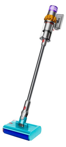 Вертикална прахосмукачка Dyson V15S Detect Submarine 448798-01, 660W, 0.77 л, 60 мин автономия, Сензори, 4 режима, LCD, Сив/син