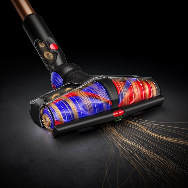 Вертикална прахосмукачка Dyson V16 Piston Animal Submarine 492969-01, 315AW, 900W, 1.3 л, 70 мин, CleanCompaktor™, Hyperdymium™, Wet/Dry, HEPA, LCD, Черен/мед