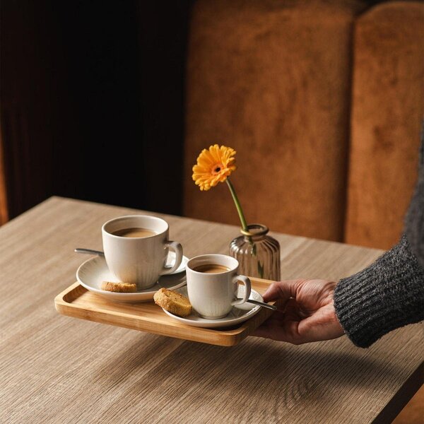 Светлосива порцеланова чинийка ø 14 cm Nuance – BonBistro