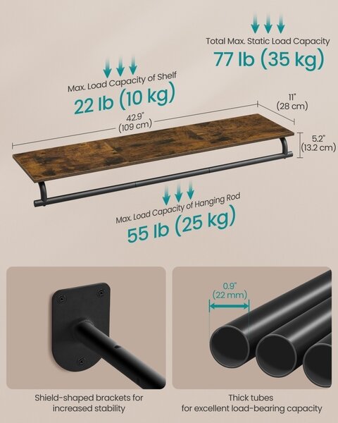 Закачалка Songmics Maro 109x28x13,2 см