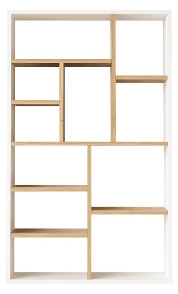 Библиотека Boteca, Pako World, 10 места, Бяло-натурално, 75x22x123 см