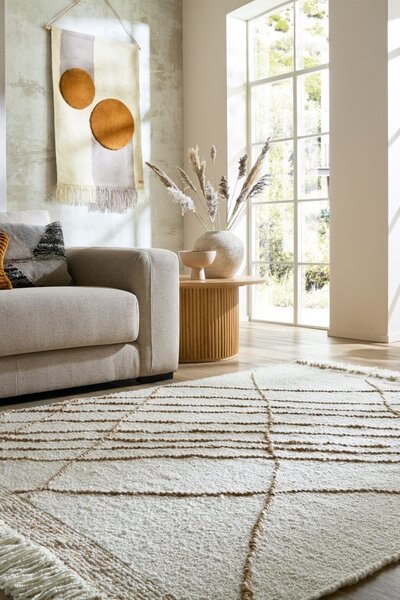 Килим Asterix Linear, бежов, натурален, 120x170 см, Flair Rugs