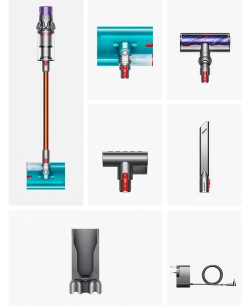 Вертикална прахосмукачка Dyson V10 Cyclone Submarine 594446-01, 150AW, 0.76 л, 60 мин, Сухо/мокро, 3 режима, Хигиенично изпразване, Root Cyclone™, Никел/тюркоаз