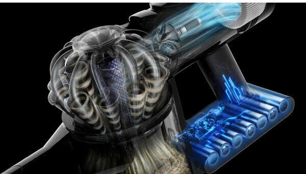 Вертикална прахосмукачка Dyson V8 Cyclone SV55 MAGn/Bk 226587-01, 150AW, 0.54 л, 3 режима, Без загуба на мощност, Хигиенично изпразване, Изцяло запечатана филтрация, Черен/магнезиев
