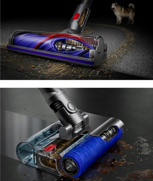 Вертикална прахосмукачка Dyson V12s Detect Slim Submarine 485350-01, 140AW, 0.35 л, 60 мин, Сухо/мокро, 3 режима, HEPA, Сензор за прах, Хигиенично изпразване, LCD с данни в реално време, Никел/жълт