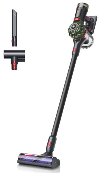Вертикална прахосмукачка Dyson V8 Cyclone SV55 MAGn/Bk 226587-01, 150AW, 0.54 л, 3 режима, Без загуба на мощност, Хигиенично изпразване, Изцяло запечатана филтрация, Черен/магнезиев