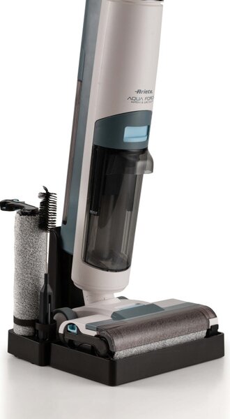 Вертикална прахосмукачка Ariete Aqua Force Wash & Vacuum 2483/00, 220W, 500 мл, Автономия до 35 мин, Самопочистване, Бял
