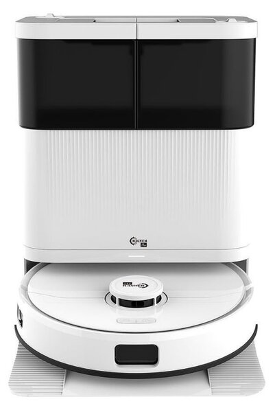 Прахосмукачка робот Magnum PRO, 55W, 10000 Pa, 0.3 л, 130 мин, Wi-Fi, LDS, Гласови известия, Автоматична станция за вода и самопочистване, HEPA, Бял