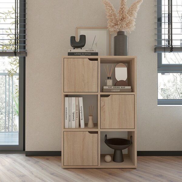 Книжна лавица Bookel Pako World Sonoma 59,5 x 27,5 x 89 см