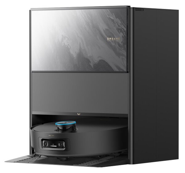 Прахосмукачка робот Dreame Aqua 10 Ultra Track Complete RLR81CE-1-BL, 25000 Pa, 200 мин, 3.5/4 л, VersaLift DToF+OmniSight, AI камери, Гласово управление, Автоматизация, Черен