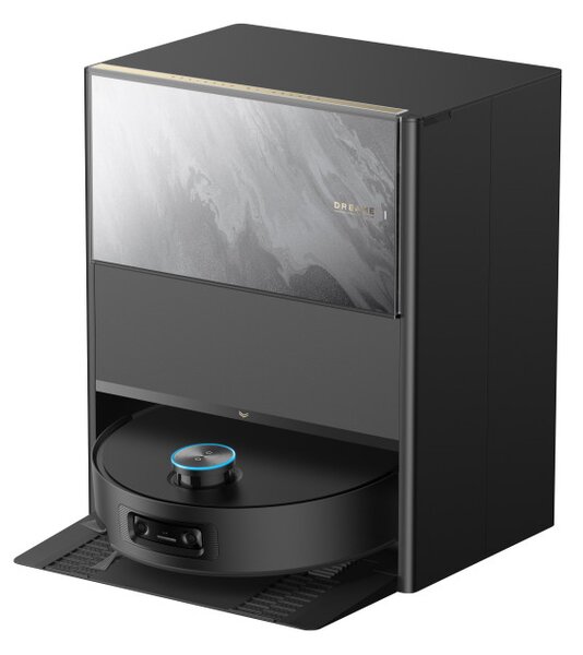 Прахосмукачка робот Dreame Aqua 10 Ultra Track Complete RLR81CE-1-BL, 25000 Pa, 200 мин, 3.5/4 л, VersaLift DToF+OmniSight, AI камери, Гласово управление, Автоматизация, Черен