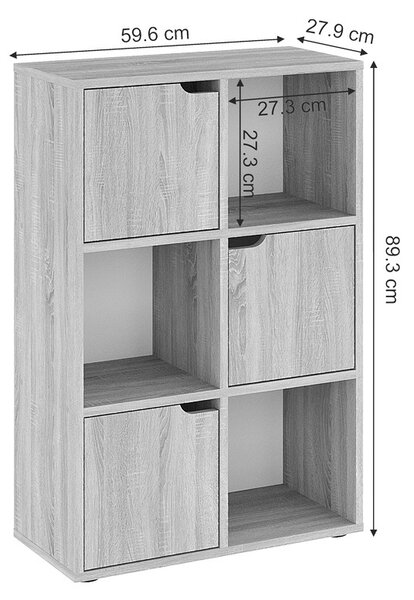 Книжна лавица Bookel Pako World Sonoma 59,5 x 27,5 x 89 см