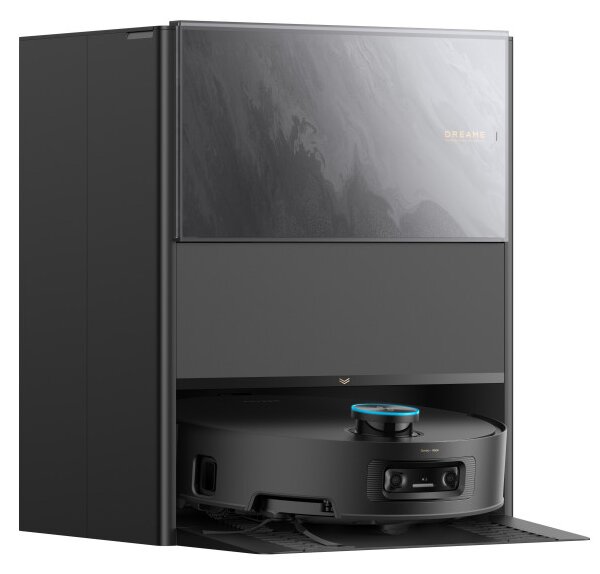 Прахосмукачка робот Dreame Aqua 10 Ultra Track Complete RLR81CE-1-BL, 25000 Pa, 200 мин, 3.5/4 л, VersaLift DToF+OmniSight, AI камери, Гласово управление, Автоматизация, Черен
